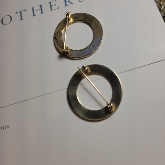 Circle of Life Mother and Daughter Brooch Pins Vintage - Picture 5 of 5